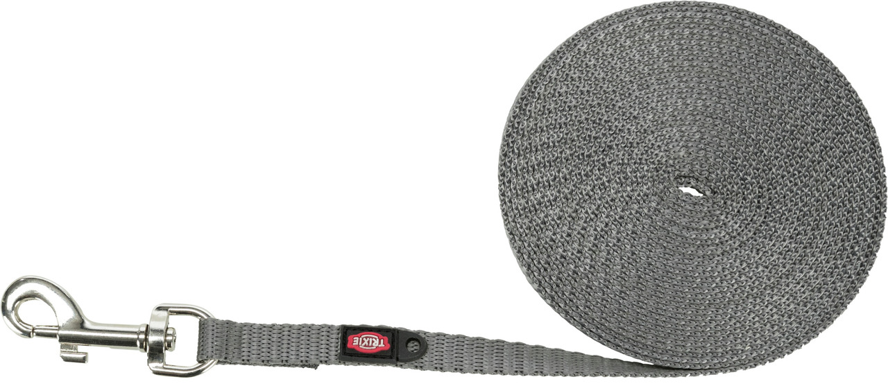 TRIXIE Schleppleine für Hunde, Nylon, Metallkarabiner, ideal für Training/Spaziergänge, 15m, robust, viel Bewegungsfreiheit.
