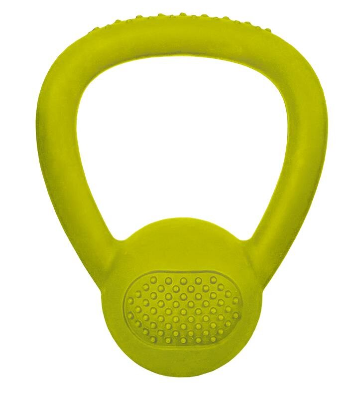 Kauspielzeug für Hunde, Petlando, gelb, robustes Material zur Zahnpflege und Beschäftigung, ergonomisch geformt.