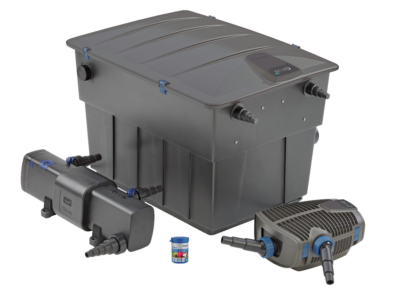 Oase BioSmart Set 24000: Komplettsystem f. Teichfilterung, inkl. Filter, Pumpe, UVC-Klärer. Für Teichbesitzer, klares Wasser.