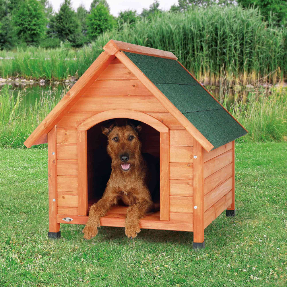 TRIXIE natura Hundehütte Cottage mit Satteldach M 77x88x82cm natur