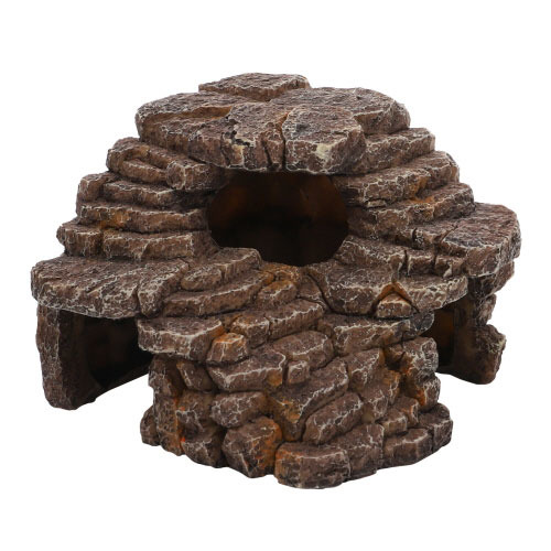 HOBBY "Stone Cave", Versteck f. Reptilien, Amphibien, Fische. Natürl. Felsdesign, mehrere Eingänge. Maße-Gewicht nicht sichtbar.