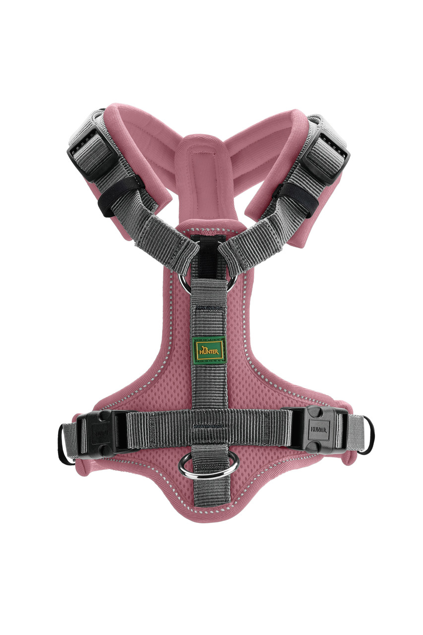 HUNTER Hundegeschirr Hilo Comfort, rosa, für alle Hunde, atmungsaktives Mesh, verstellbar, hoher Komfort & Sicherheit.