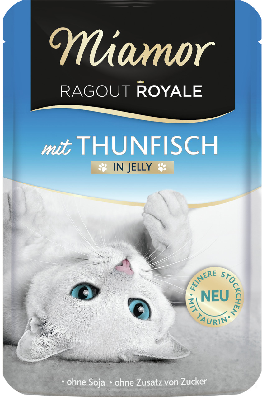 Sparpaket 44 x 100 g Miamor Ragout Royale mit Thunfisch in Jelly Katzen Nassfutter