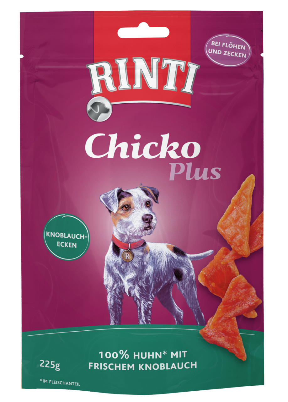 RINTI Chicko Plus Knoblauchecken mit Huhn 225g Hundesnacks