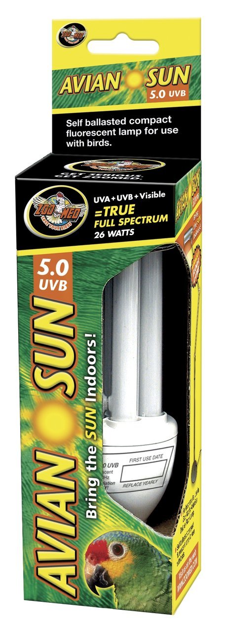 Zoo Med Avian Sun 5.0 UVB Kompaktlampe Vogel Beleuchtung 26 W