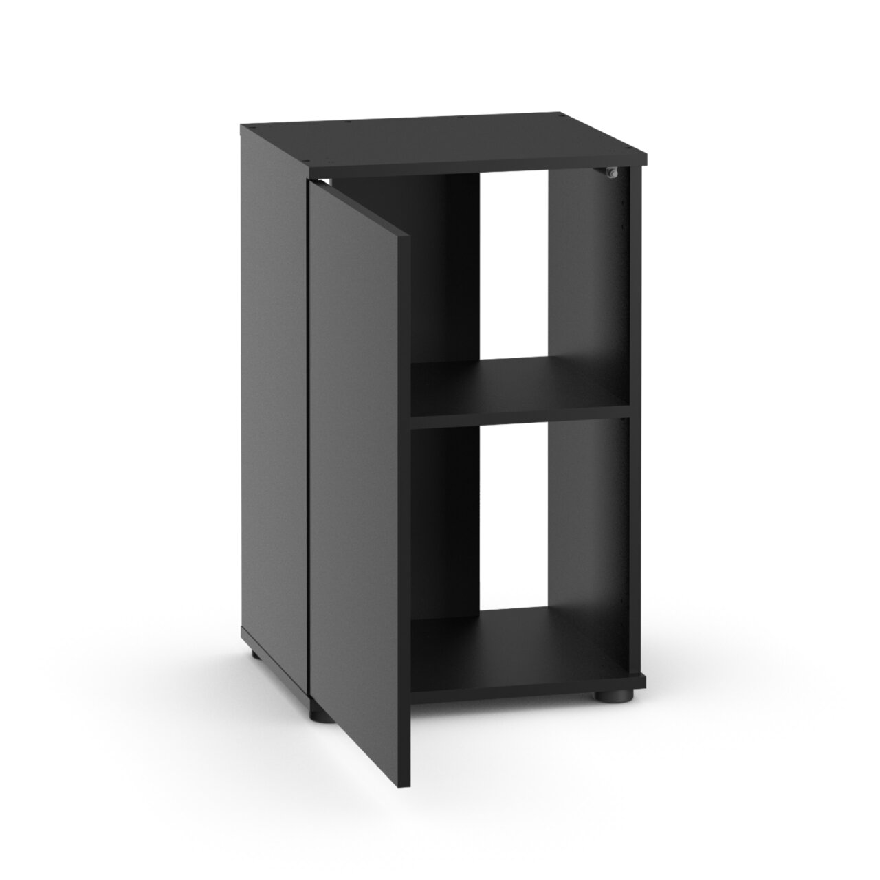 JUWEL Unterschrank SBX Lido 120 in Schwarz für Aquarium, stabiler Aquarienschrank mit Tür und zwei Fächern.