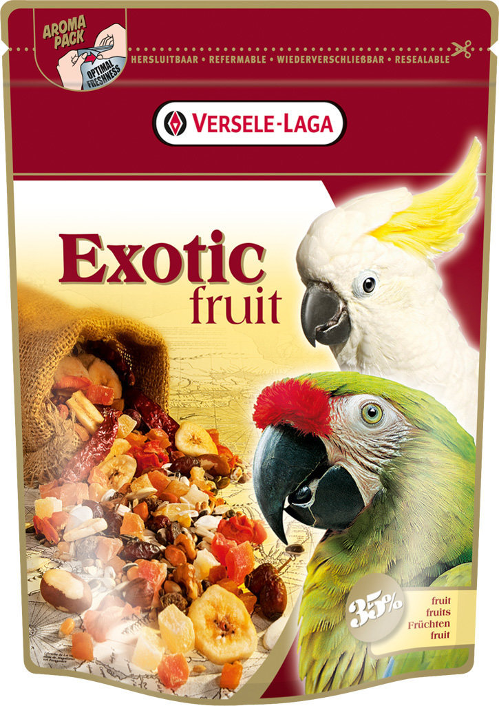 Versele-Laga Prestige Premium Exotic Fruit Papgeien Vogel Snack 600 g