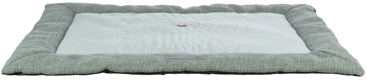 TRIXIE Hundebett "Be Nordic", für alle Hunde, grau/weiß, Herzmuster, gepolstert, Komfort+Entspannung, Maße auf Bild, EAN: 4057589375544.