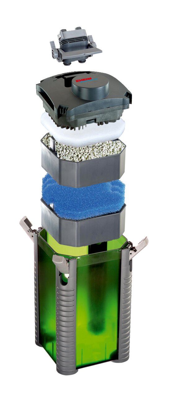 EHEIM professionel 4+ Außenfilter, für Aquarienbesitzer, effiziente Wasserreinigung, hochwertig, Vorfilter, Filtermedien, Schwämme.