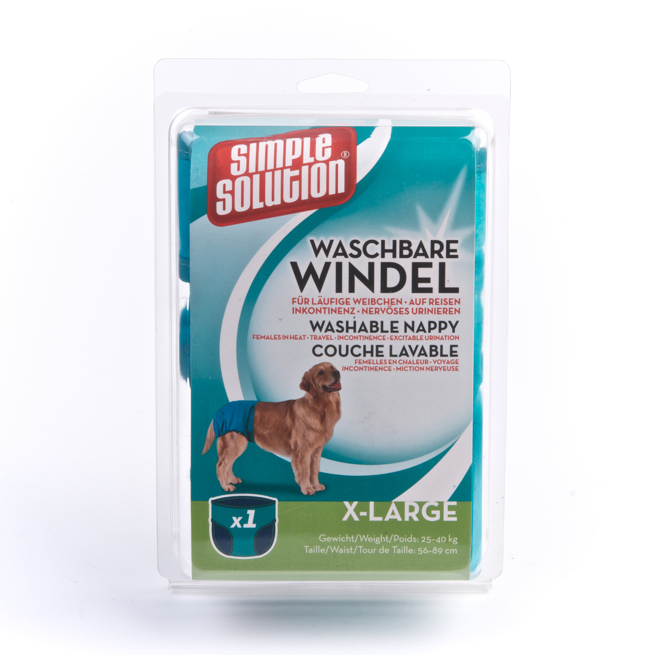 Sparpaket 2 x Simple Solution waschbare Windel Hunde Hygiene Inkontinenz XL
