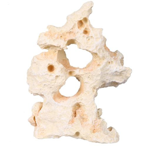AQUA DELLA Dekostein, cremefarben, für Aquarien, porös mit Löchern, ideal als Versteck für Fische, für Süß-/Meerwasser.
