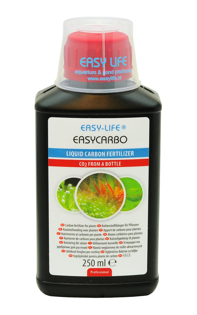 Easy-Life EasyCarbo, flüssiger Kohlenstoffdünger für Aquarienpflanzen, 250 ml, „CO2 from a bottle“.
