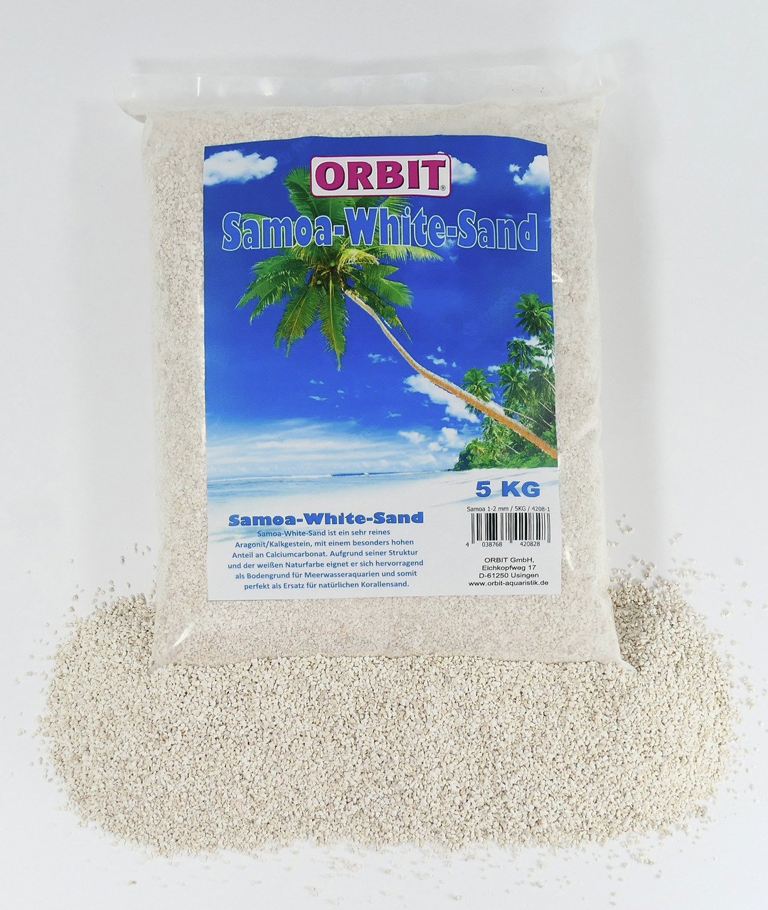 Orbit Samoa White Sand Aquarium Bodengrund 1 - 2 mm 5 kg