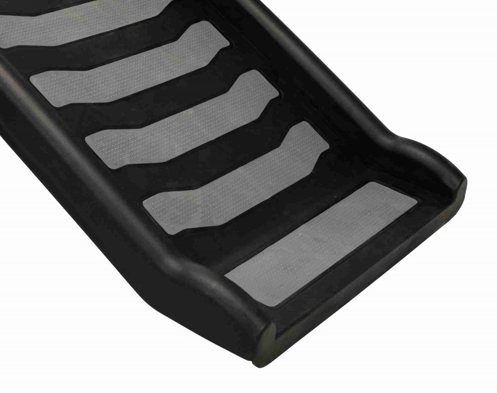 TRIXIE Petwalk Klapp-Rampe, für Hunde, schwarz/grau, rutschfest, robust, leicht, ideal für ältere/bewegungseingeschränkte Tiere.