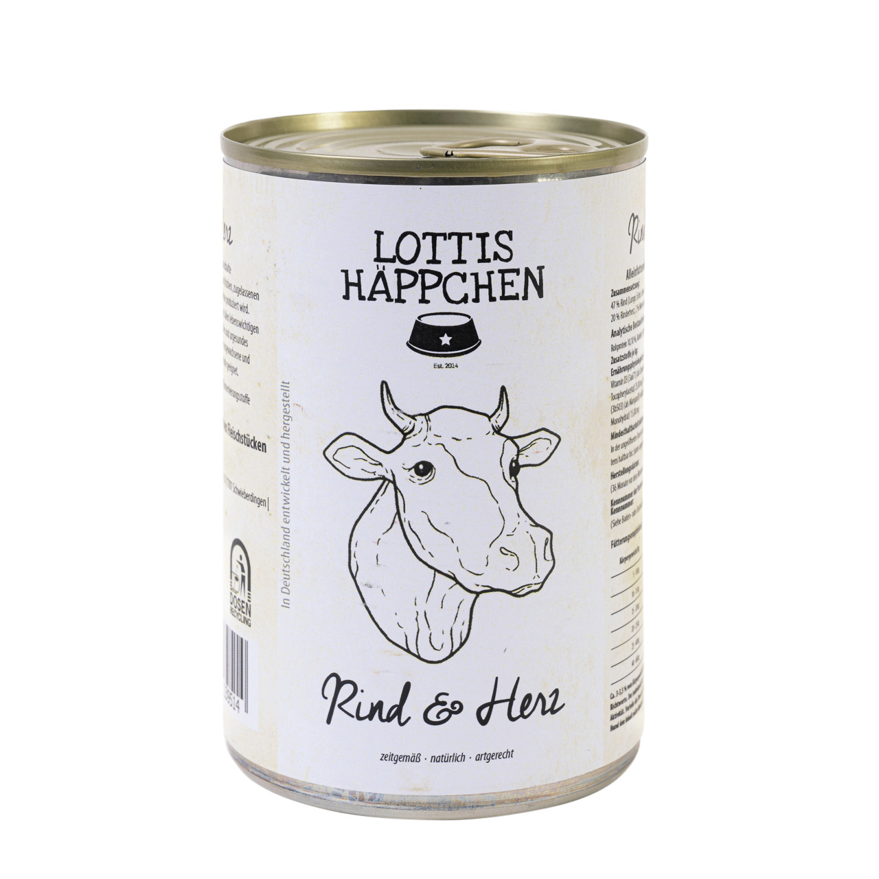 Lottis Häppchen Hundefutter Rind & Herz, für Hunde, zeitgemäß, natürlich, artgerecht.