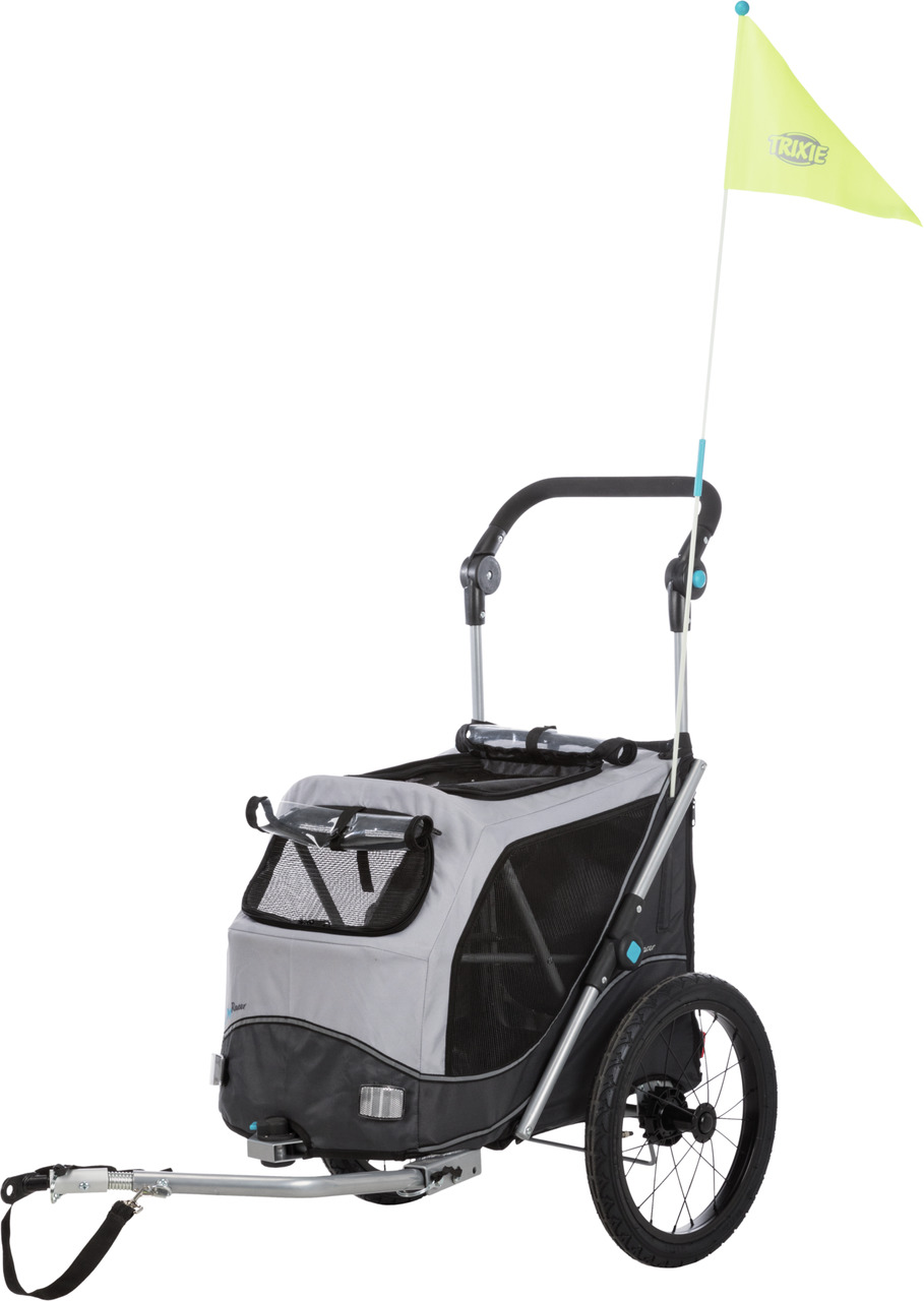 TRIXIE Fahrrad-Anhänger faltbar grau/schwarz S (58 x 93 x 74 Centimeter)
