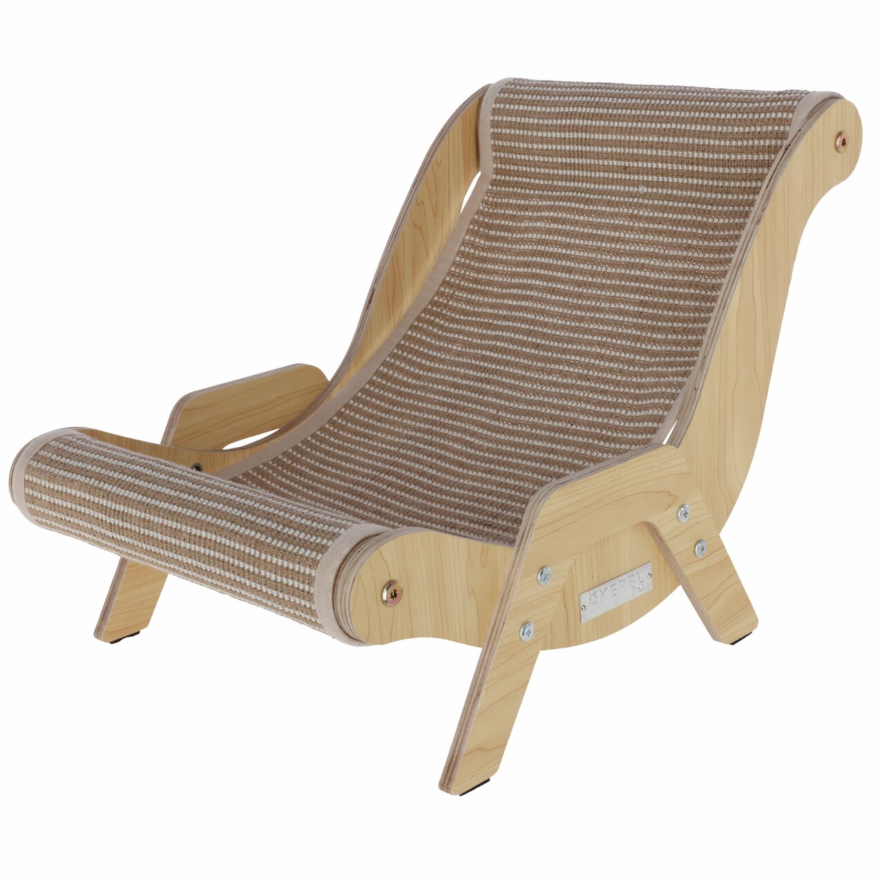 Kratzliege für Katzen von KERBL aus Holz mit Sisalfläche. Ideal zum Kratzen und Entspannen, modernes Design.