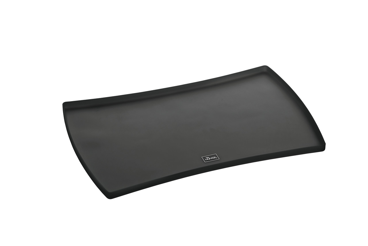 HUNTER Silicon Napfunterlage, schwarz, für Hunde & Katzen, rutschfest, hält Boden sauber, aus flexiblem, leicht zu reinigendem Silikon.