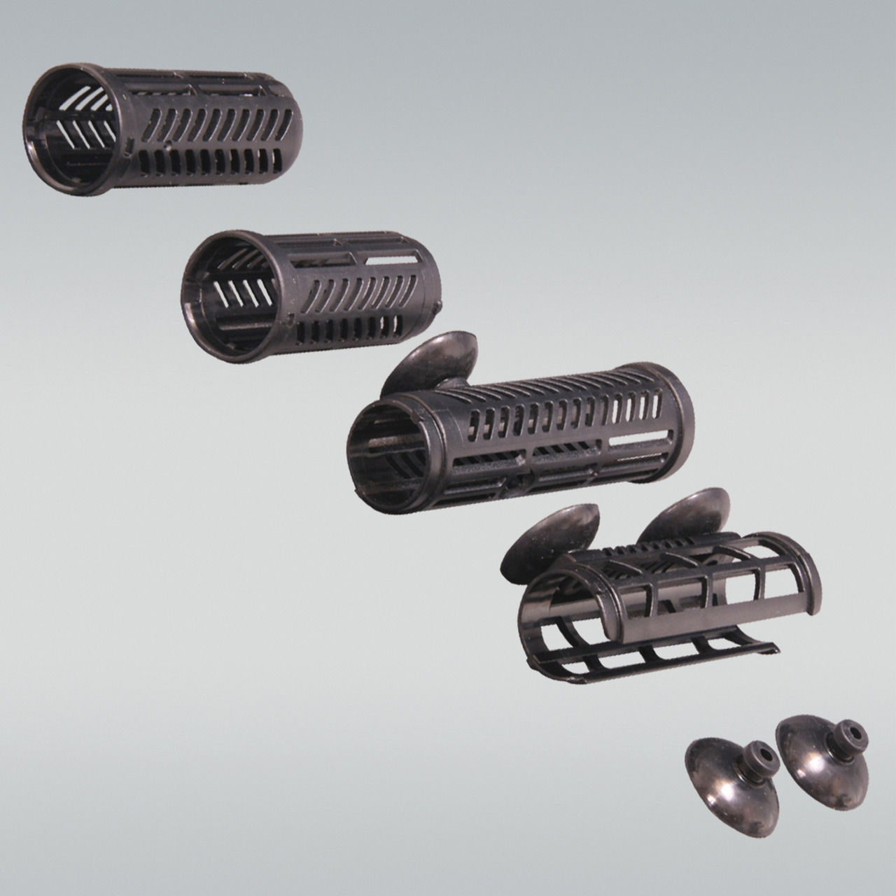 JBL ProSafe Schutzkorb-Set, Zubehör für Aquarienpumpen-Filter, schützt Fische-Garnelen vor Ansaugen, mit Lüftungsschlitzen, Saugnäpfen.