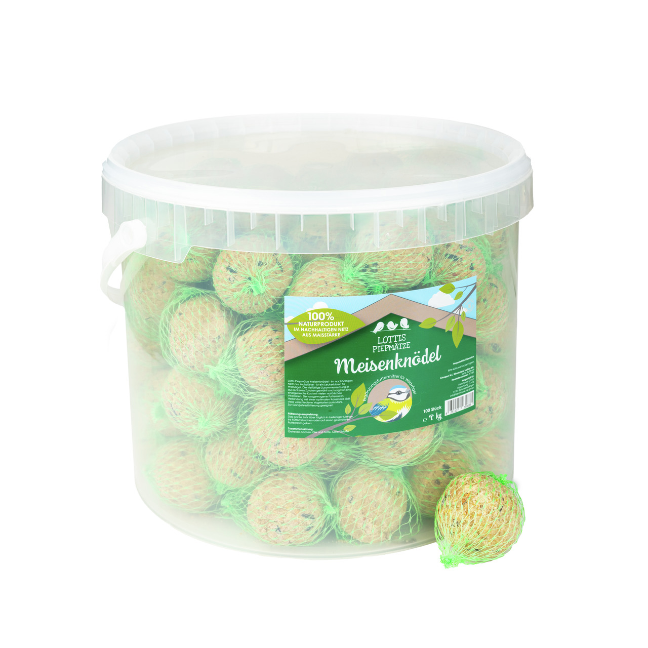 Lottis Häppchen „Lottis Piepmätze“, Vogelfutter für Ziervögel, 1 kg, fördert Gesundheit & Wohlbefinden, natürliche Farbgestaltung.