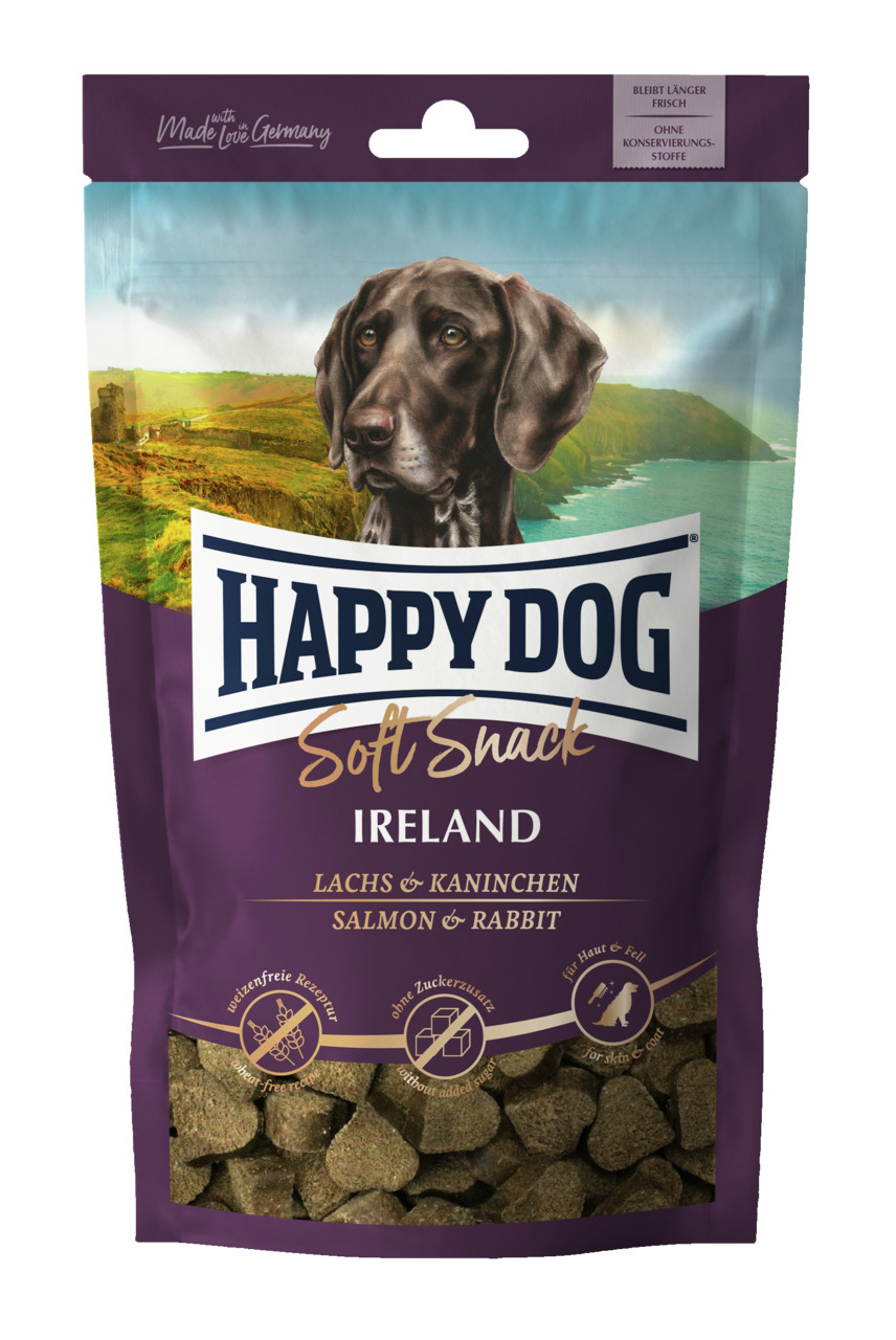 Happy Dog Soft Snack Ireland Lachs & Kaninchen Hunde Snack 100 g