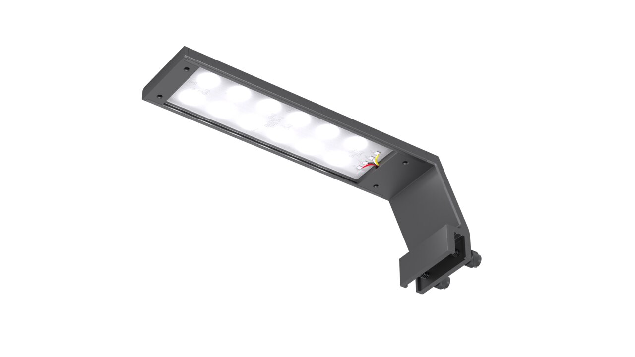 LED-Aquarienlampe von Chihiros, geeignet für Aquarien. Moderne Bauweise, energiesparend, ideales Licht für Pflanzenwachstum.