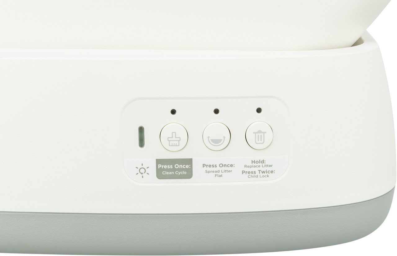 TRIXIE Katzentoilettensystem, für Katzenbesitzer, hygienische Reinigung, Bedienfeld mit 3 Tasten: Clean Cycle, Spread Litter Flat, Replace Litter.
