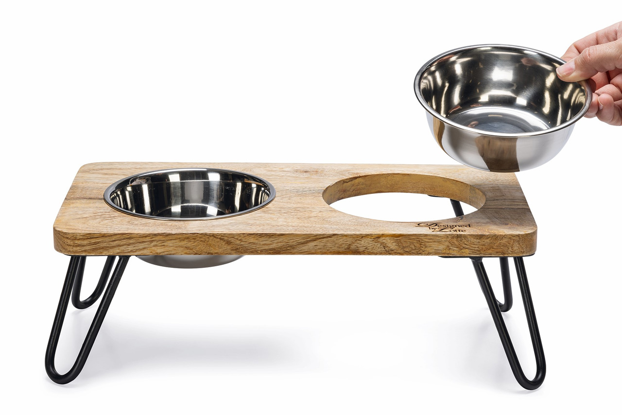 Designed by Lotte Holz Katzennapf Set Linga 31 x 16 x 10 cm