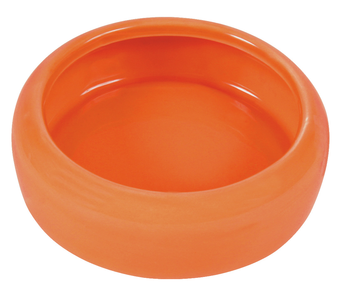 TRIXIE Futternapf für Kleintiere (Kaninchen-Meerschweinchen), Keramik, robust, kippsicher, leicht zu reinigen, für Trocken--Nassfutter.