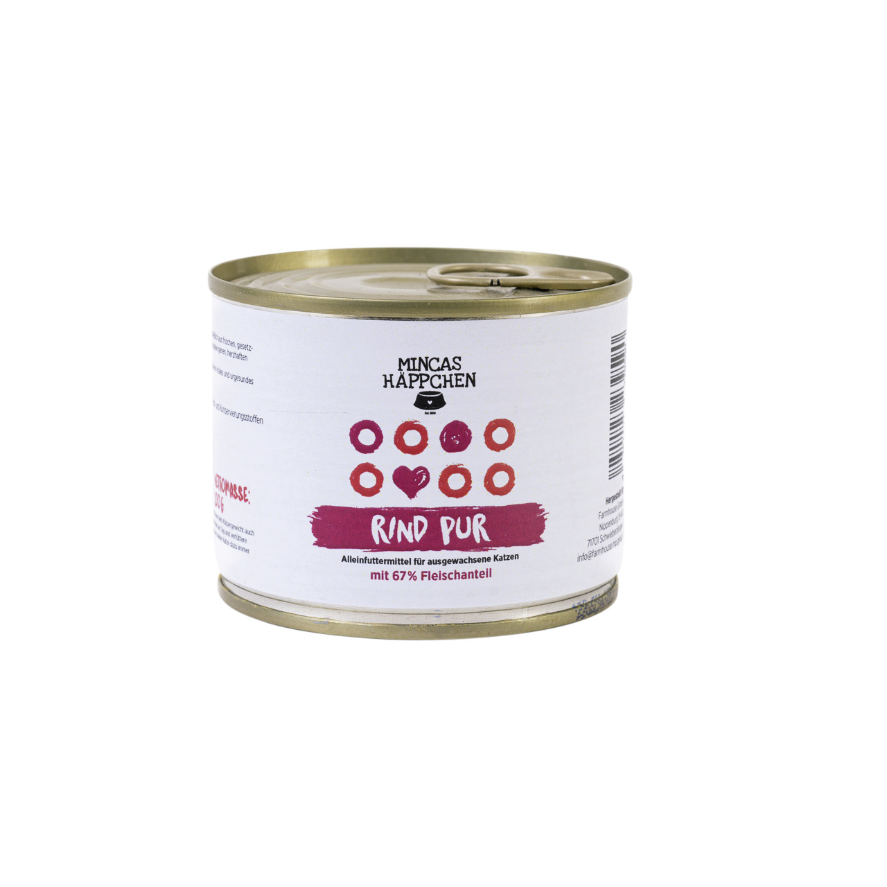 Sparpaket 24 x 200 g Mincas Häppchen Rind pur Katzen Nassfutter