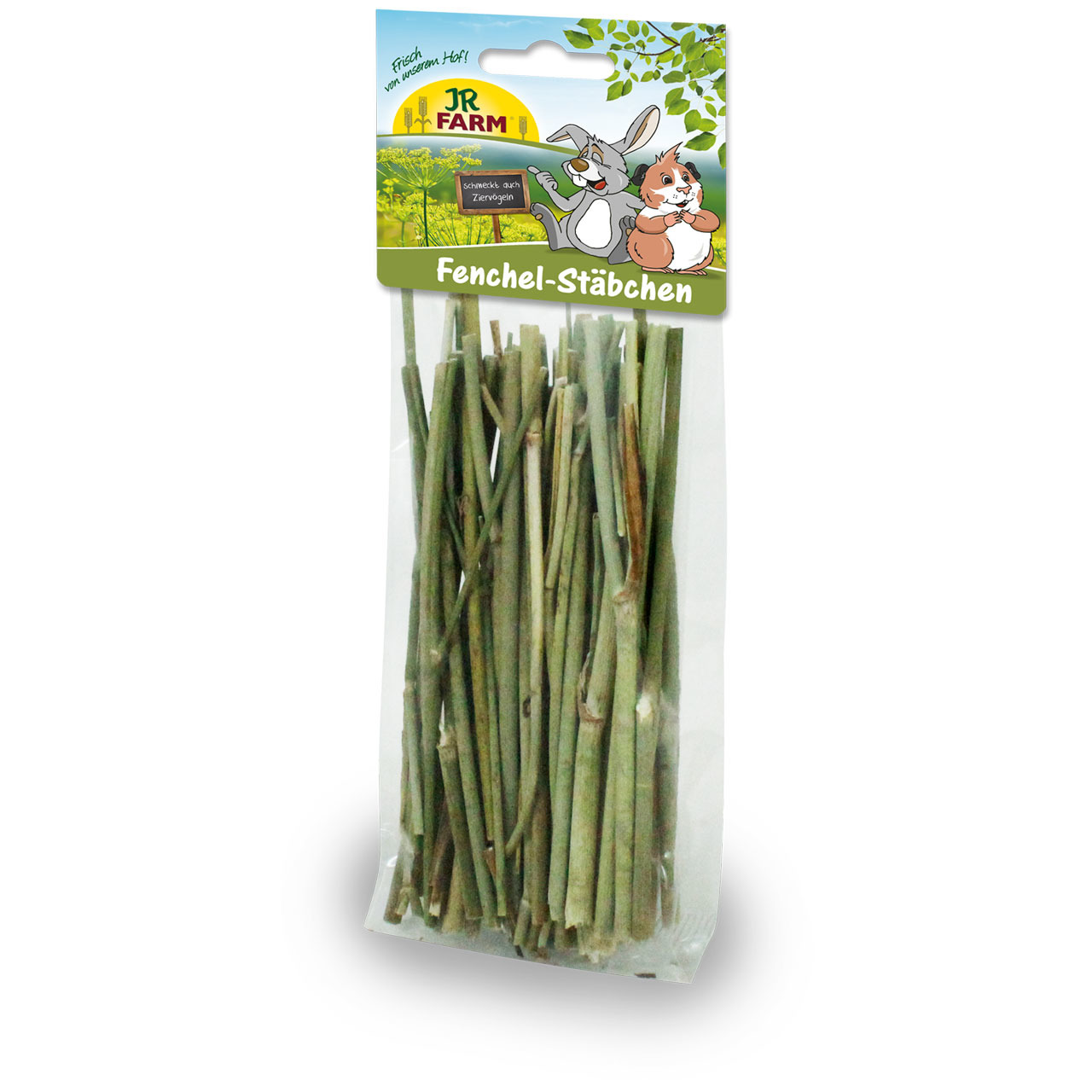 JR FARM Fenchel-Stäbchen, Snack f. Kleintiere (Kaninchen, Meerschweinchen), natürl. Beschäftigung, „Frisch von unserem Hof!“.