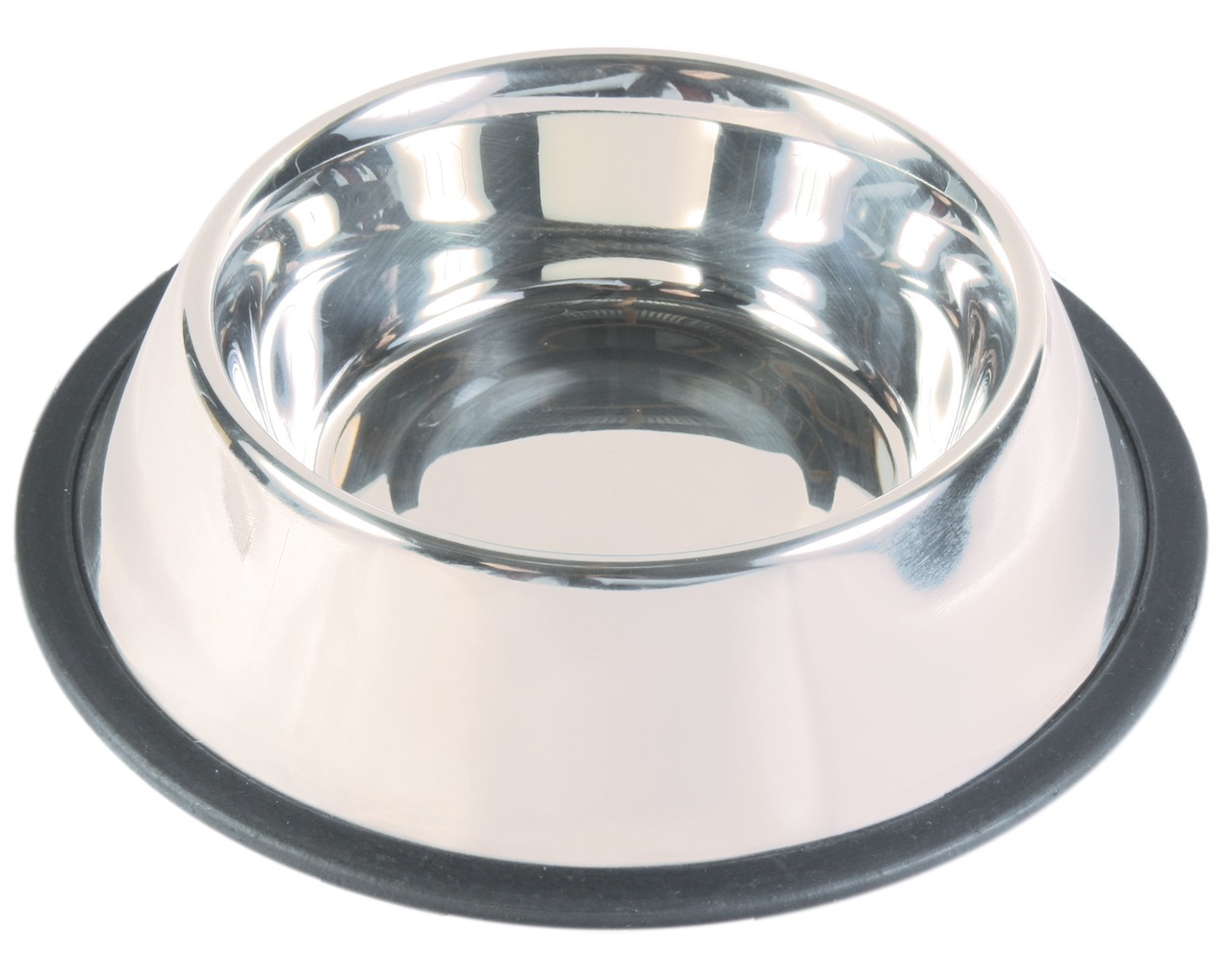 TRIXIE Edelstahlnapf, Hunde & Katzen, rutschfest, glänzend, robust, leicht zu reinigen, ideal für Wasser/Futter.