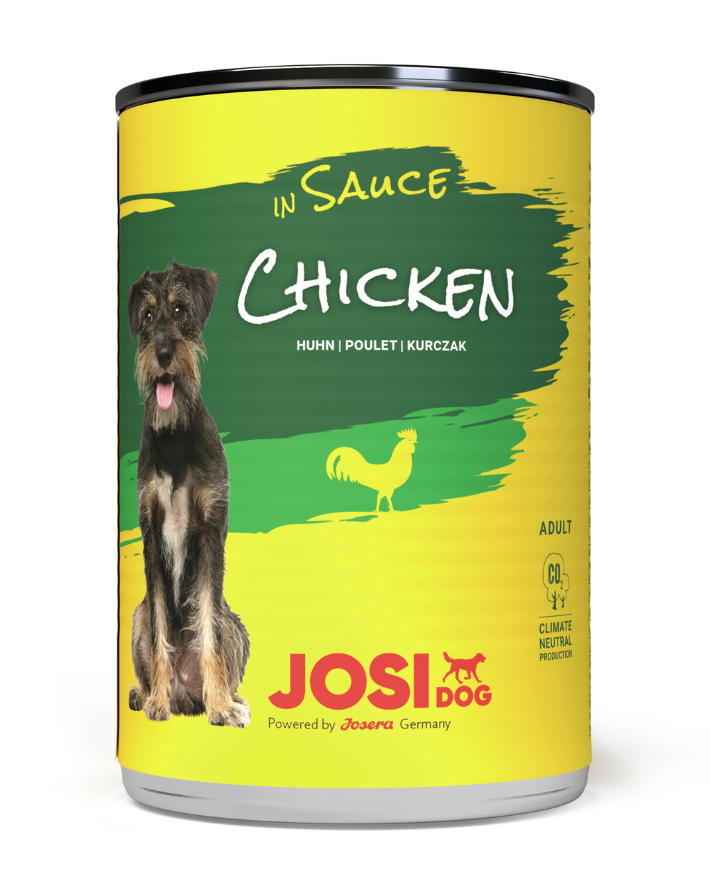 Josera JosiDog in Sauce Chicken, für ausgewachsene Hunde, Geschmacksrichtung Huhn, klimaneutral, 400g.