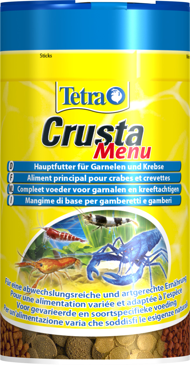 Tetra Crusta Menu, Hauptfutter für Garnelen & Krebse, 100 ml, fördert abwechslungsreiche & artgerechte Ernährung.