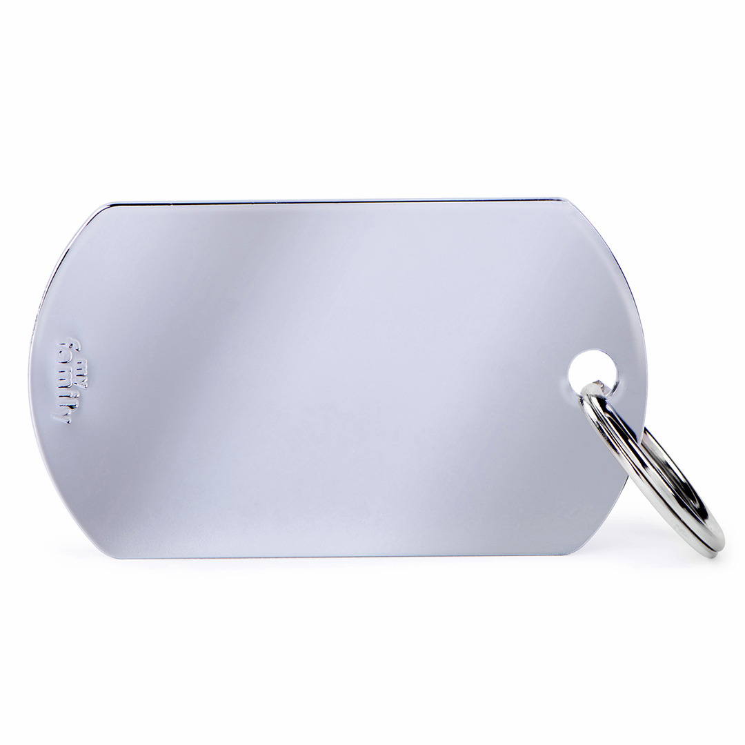 Hundemarke "My Family", Silberoptik, Metall, robust & langlebig, ideal für Gravur von Name/Kontaktdaten, für Hundehalter.