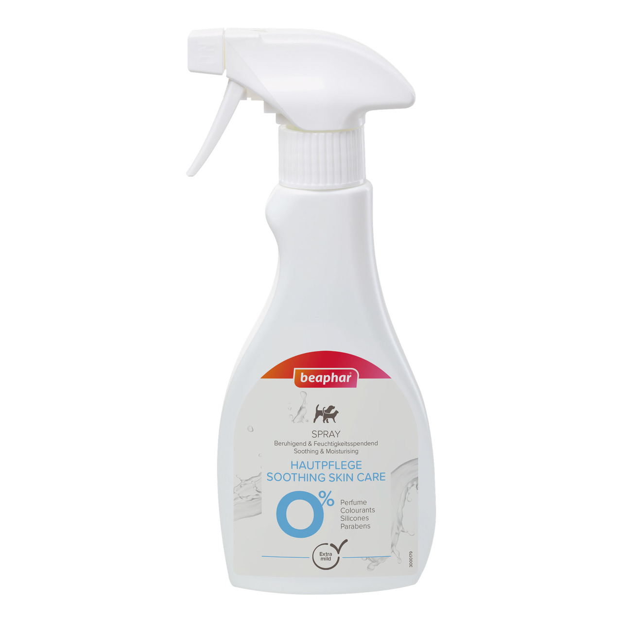 beaphar Hautpflege Soothing Skin Care Spray, für Hunde & Katzen, beruhigend & feuchtigkeitsspendend, 0% Parfüm, 0% Silikone, extra mild.