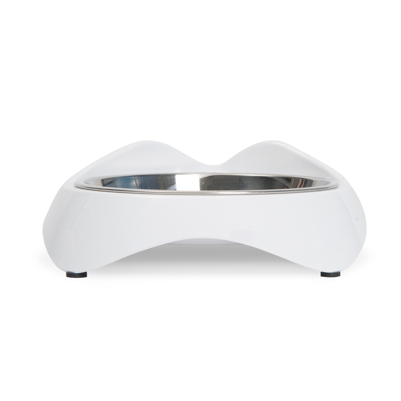 Catit Elevated Stainless Steel Bowl, Napf für Katzen aller Altersgruppen, ergonomisch erhöht, ideal für Trocken--Nassfutter.