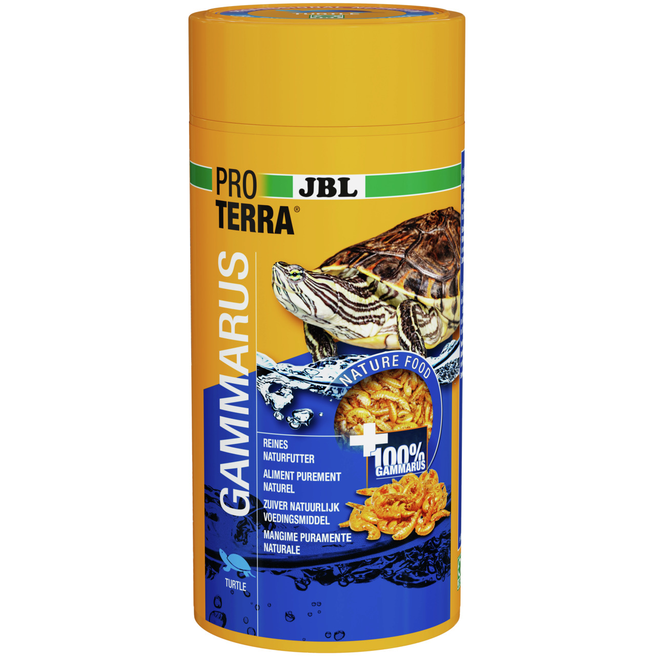 JBL Pro Terra Gammarus: Naturfutter f. Wasserschildkröten, 100% Gammarus, natürliche Proteinquelle, hohe Qualität, 250 ml.