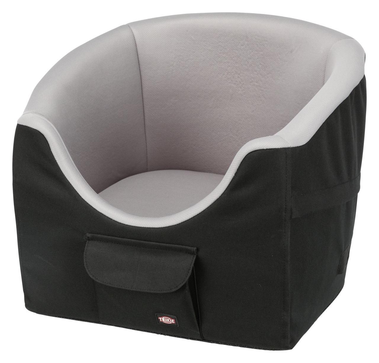TRIXIE Autositz f. Hunde, Modell 4011905131764, kl.-mittelgr. Hunde, schwarz-grau, sicher u. bequem, robust, Tasche, ideal f. Reisen.