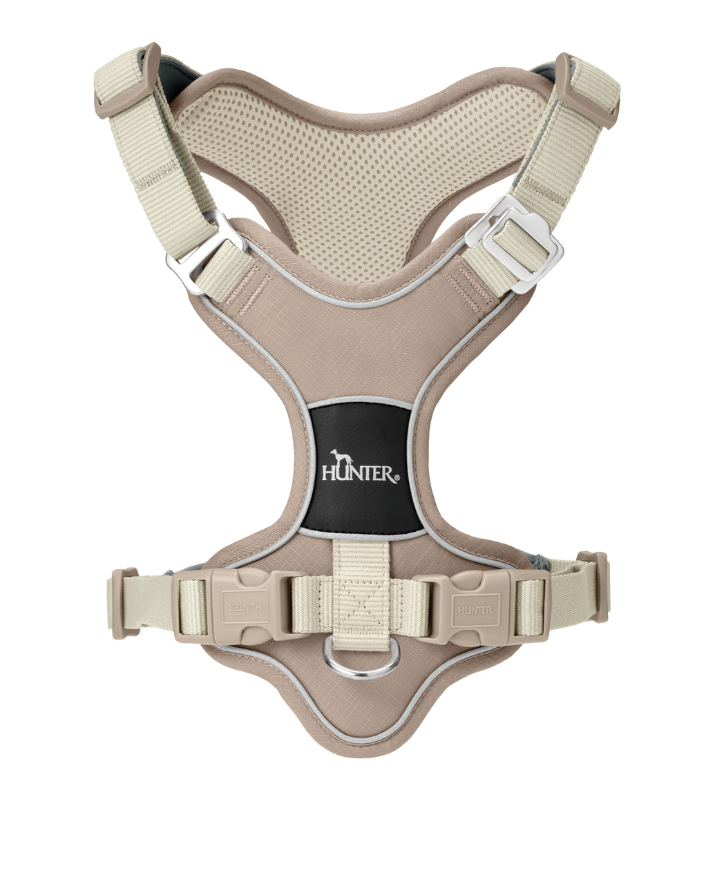 HUNTER Hundegeschirr Hilo Comfort, atmungsaktives Mesh, gepolstert, verstellbar, Klickverschluss, Metallring, für kl.-mittelgr. Hunde.