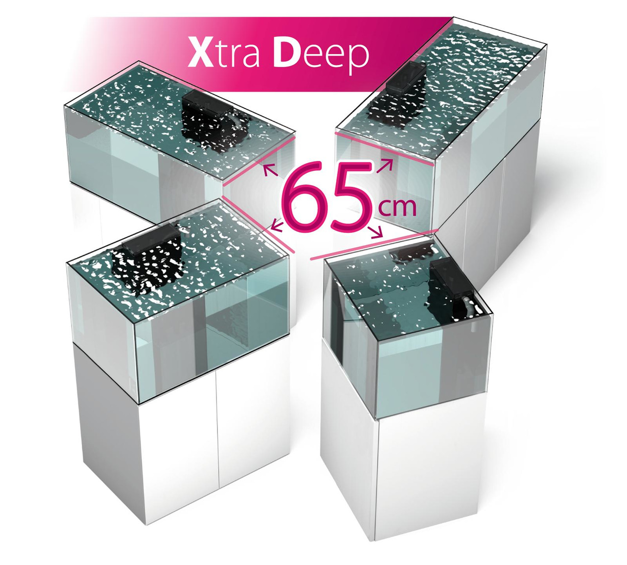 AQUA MEDIC Armatus 575 XD Meerwasser-Aquarium mit Unterschrankfiltersystem weiß