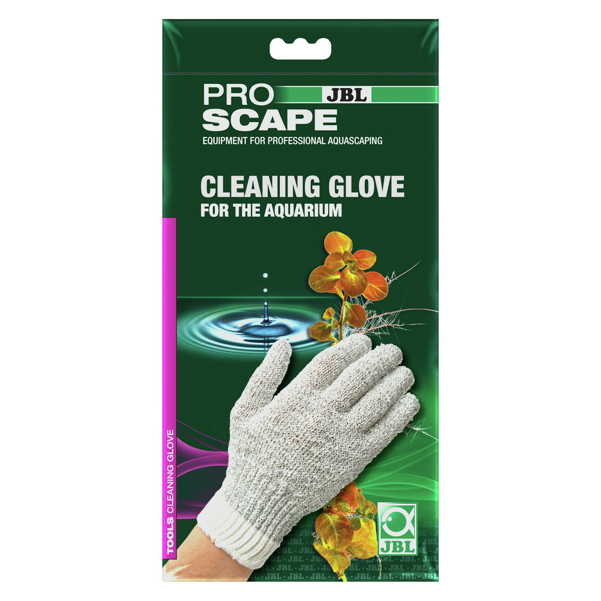 JBL ProScape Cleaning Glove: Reinigungshandschuh f. Aquarienbesitzer, schonende Reinigung v. Oberflächen, weiß, 1 Stk.