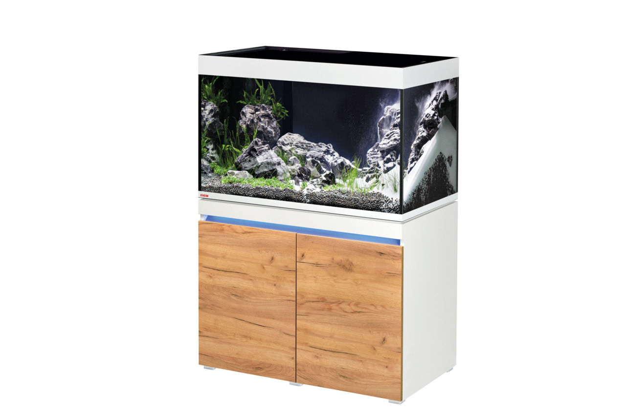 EHEIM Vivaline LED Aquarium-Set, für Aquaristik-Fans, mit LED, Holzoptik-Unterschrank, stilvoll für Fische & Pflanzen.