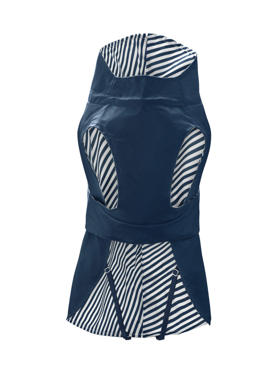 HUNTER Hundemantel Uppsala Cozy, für kl.-mittelgr. Hunde, gestreiftes Innenfutter, Schutz vor Kälte/Regen, verstellbar.