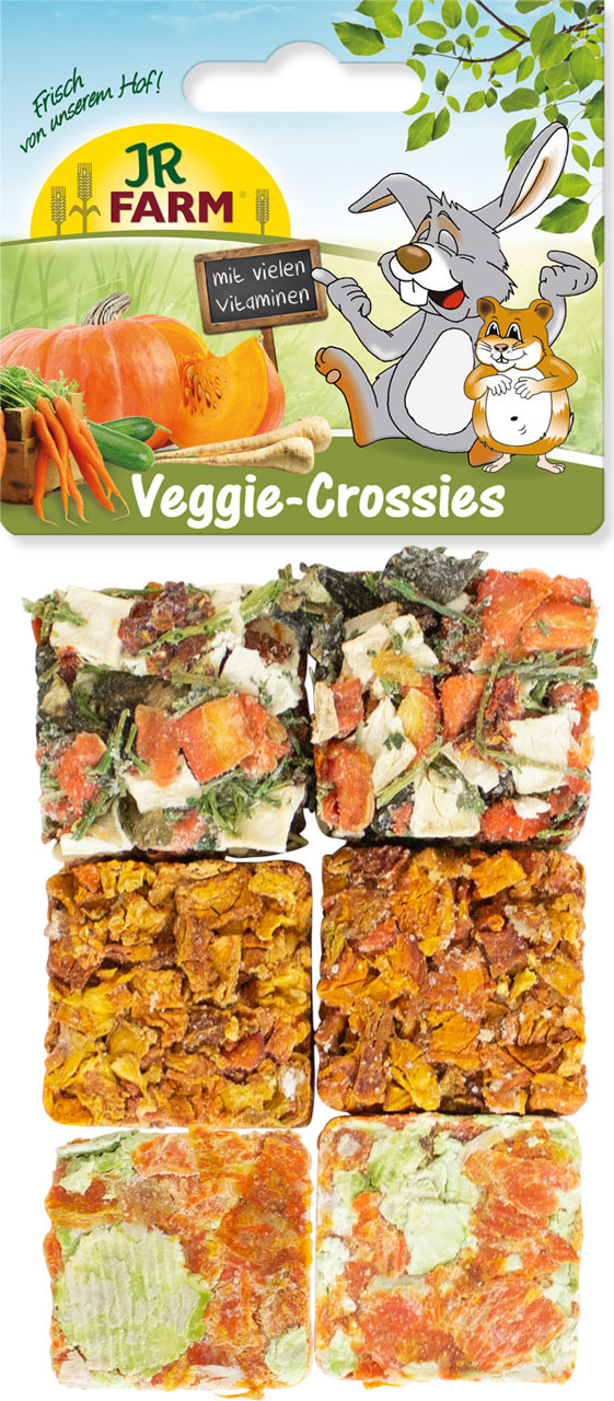 Sparpaket 2 x 100 g JR Farm Veggie-Crossies Nager Snack