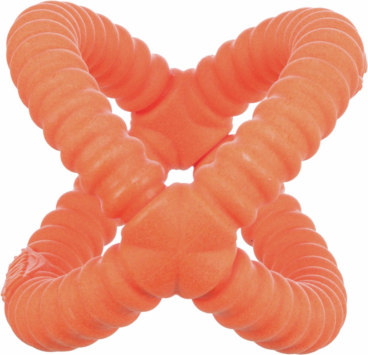 TRIXIE Hundespielzeug aus robustem Gummi, für Hunde, orangefarben, fördert Zahnpflege und Spielspaß, leicht zu reinigen.