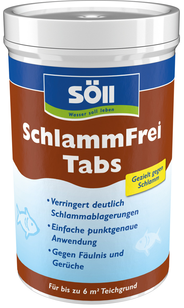 Söll SchlammFrei Tabs, für Teiche, reduziert Schlamm, verhindert Fäulnis/Gerüche, leicht anzuwenden, reicht für bis zu 6 m².