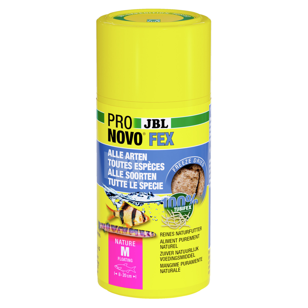 JBL ProNovo Fex, Naturfutter 100 % Tubifex, für Aquarienfische (8–20 cm), alle Arten, ohne Mengenangabe.