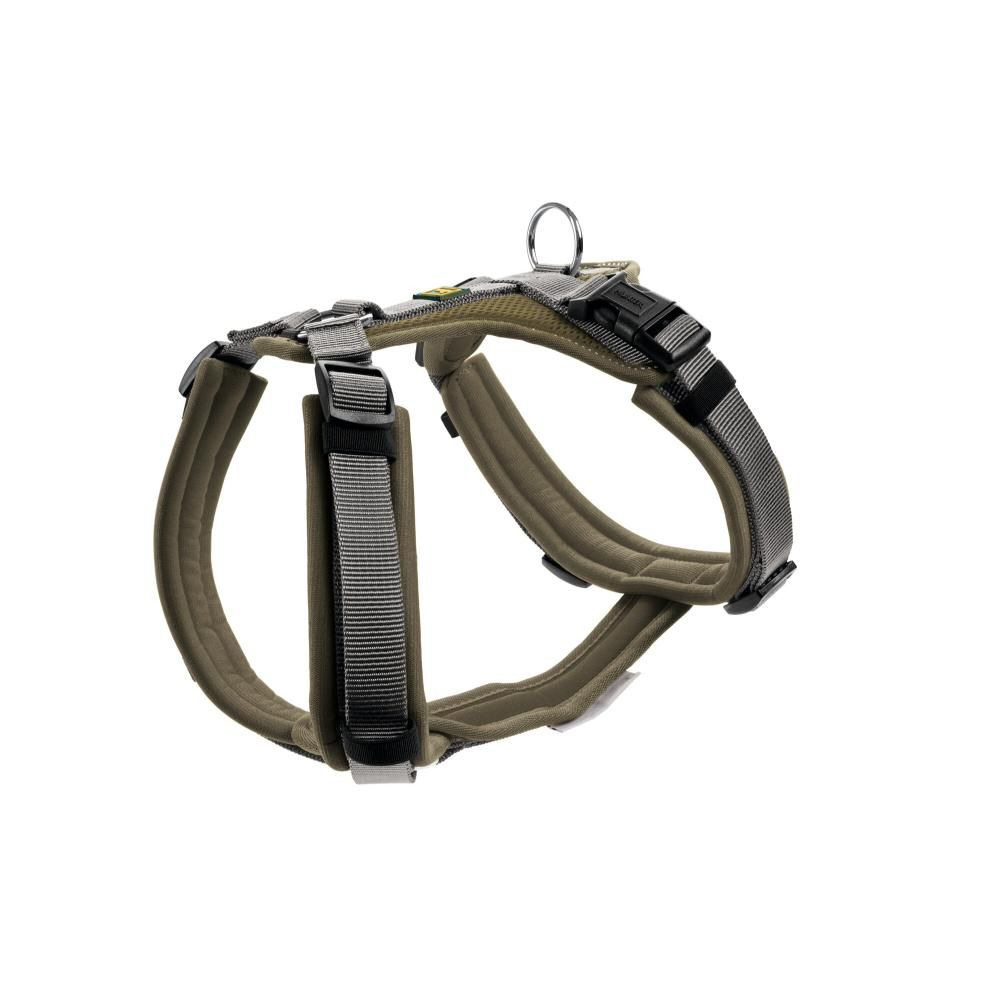 HUNTER Hundegeschirr "Divo", olivgrün, für alle Hundegrößen, gepolstert, robust, reflektierend, ideal für Outdoor, hoher Komfort.