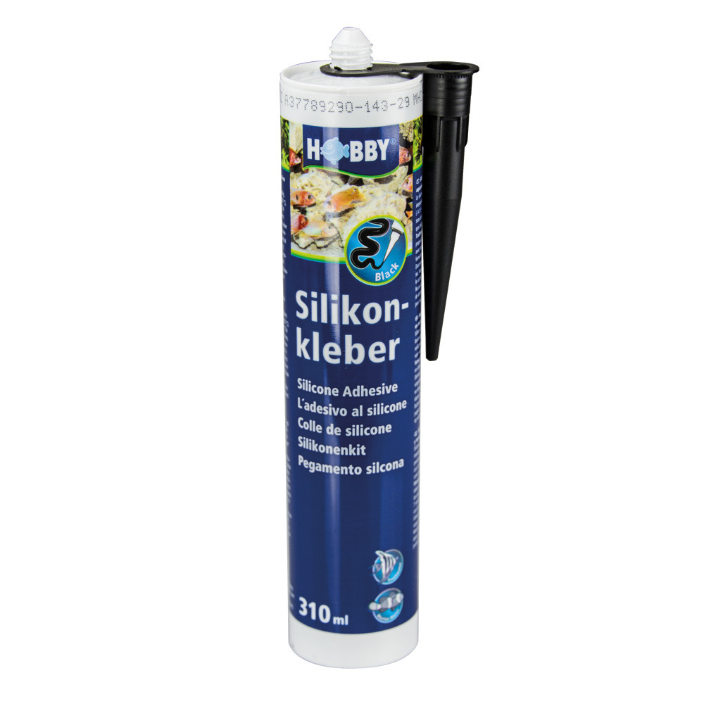 HOBBY Silikonklebemittel, 310 ml, schwarzer Silikonkleber, ideal für Aquarien, Zielgruppe: Aquarienbesitzer.